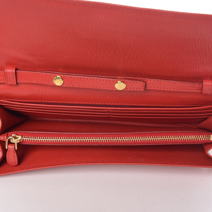 Prada Vitello Move Metal Oro Chain Wallet Lacca 7 of 12