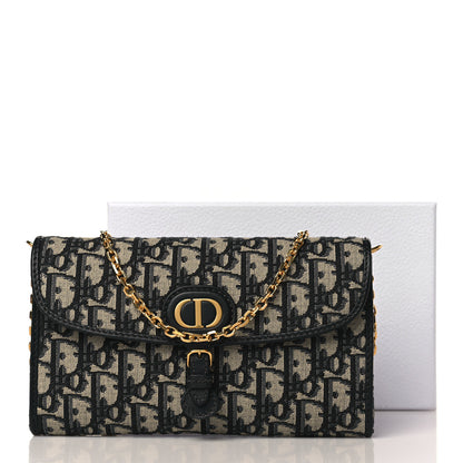 Christian Dior Oblique Bobby East West Pouch With Chain Blue 10 of 10