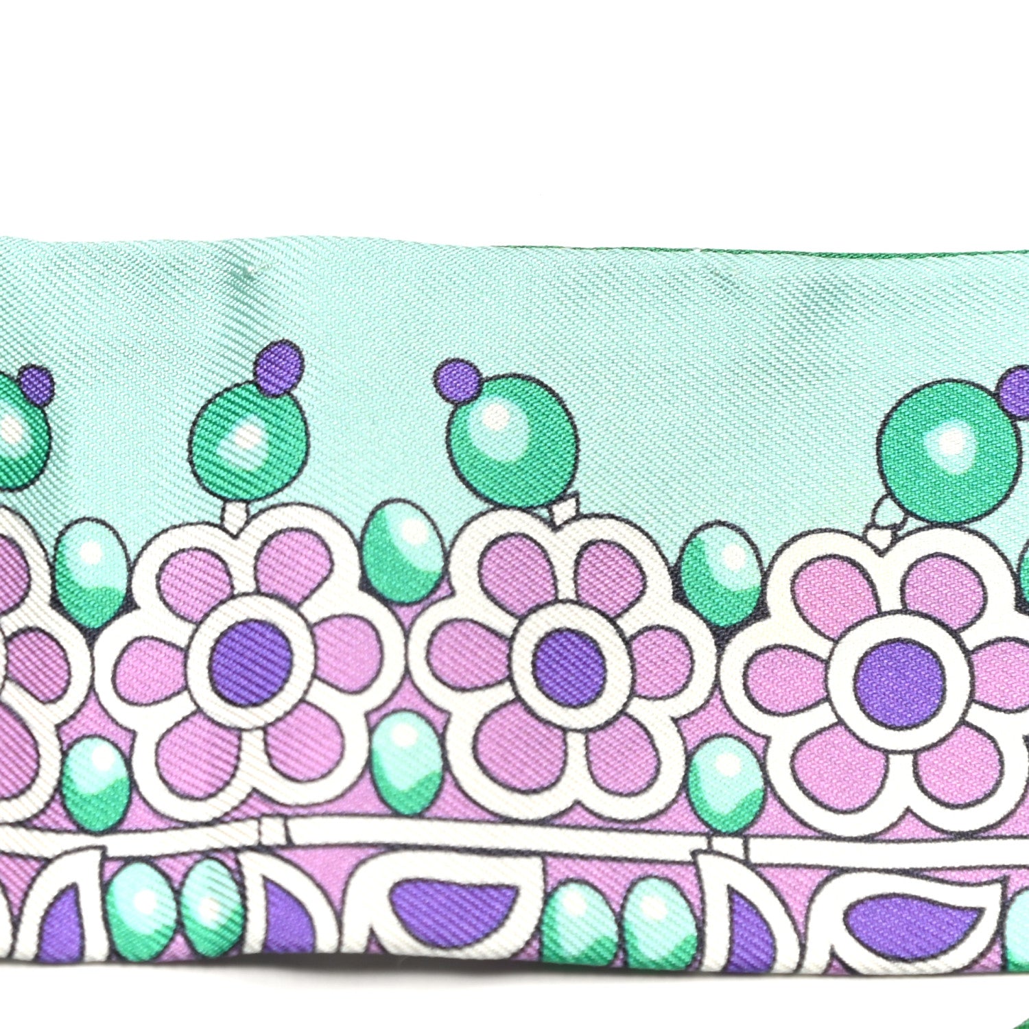 Hermes Silk Parures Des Maharajas Twilly Emeraude Mauve Vert 3 of 4