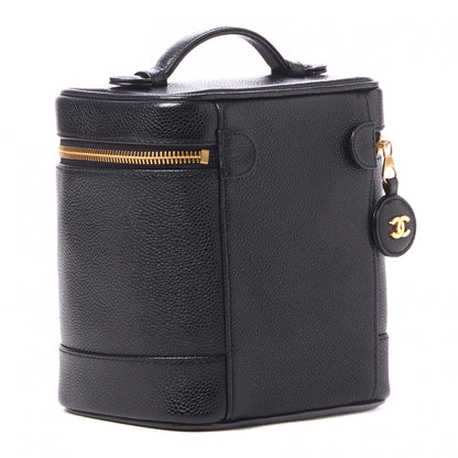 Chanel Caviar Vanity Cosmetic Case Black 2 of 8