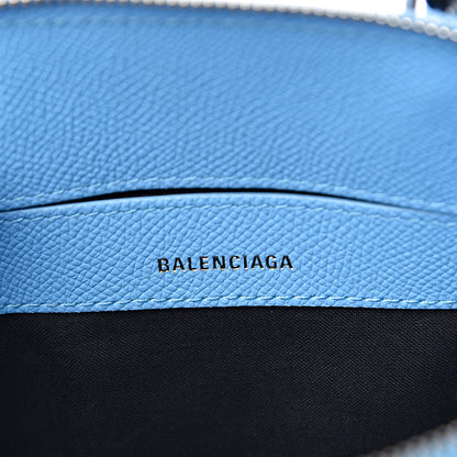 Balenciaga Signature Grained Calfskin Logo XXS Ville Top Handle Bag Baby Blue Black 6 of 10