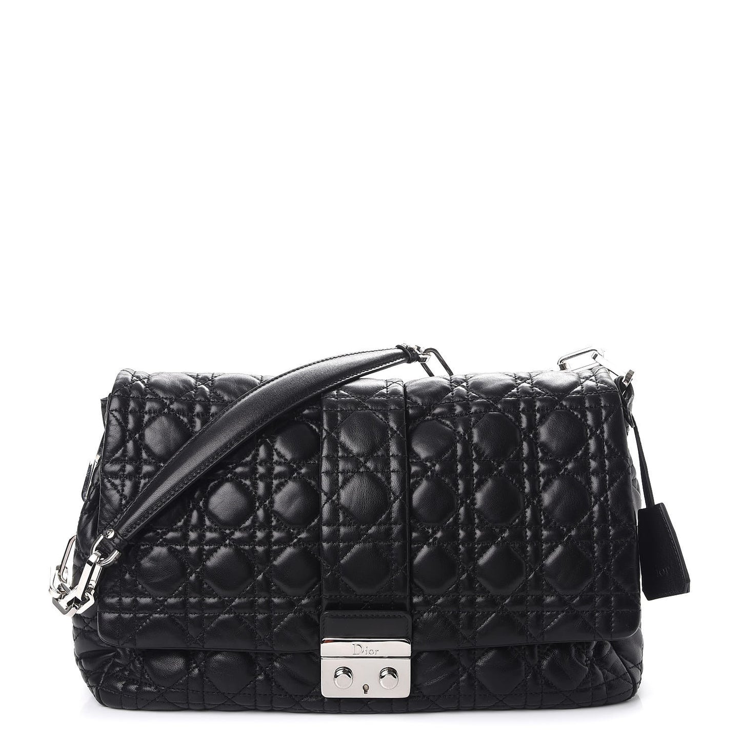Lambskin Cannage Large New Lock Flap Black