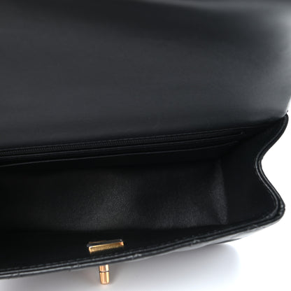 Chanel Lambskin Quilted Mini Top Handle Rectangular Flap Black 5 of 11