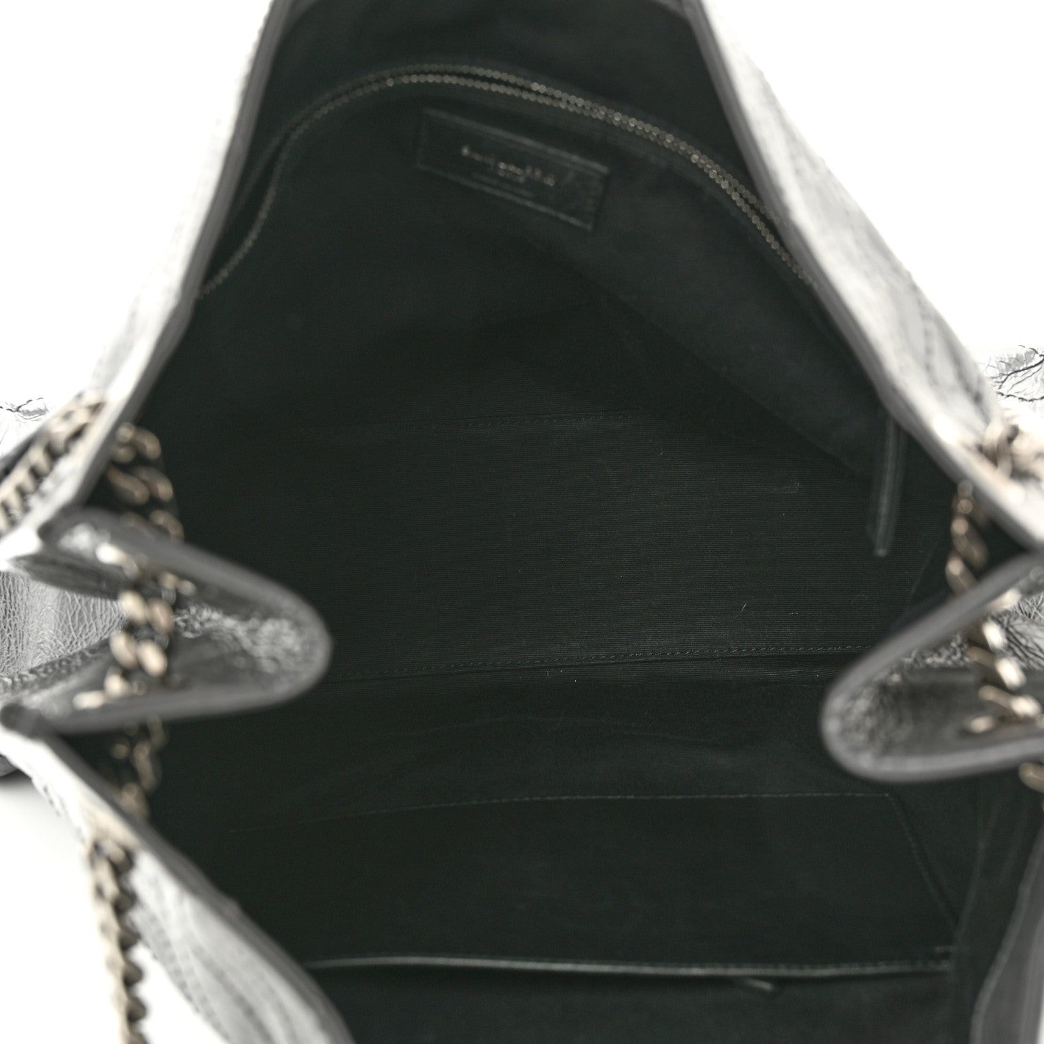 Saint Laurent Crinkled Calfskin Matelasse Monogram Niki Shoulder Bag Storm 5 of 10