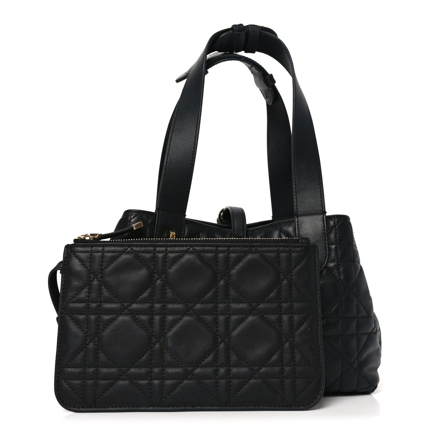 Calfskin Macrocannage Small Toujours Black
