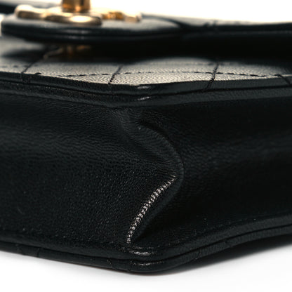 Chanel Goatskin Quilted Chic Pearls Flap Black 10 of 15