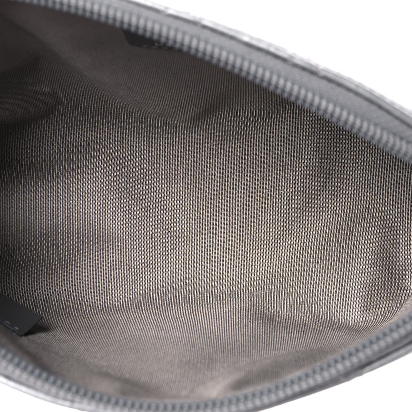 Metallic Aged Calfskin Quilted Palette Cosmetic Case Silver