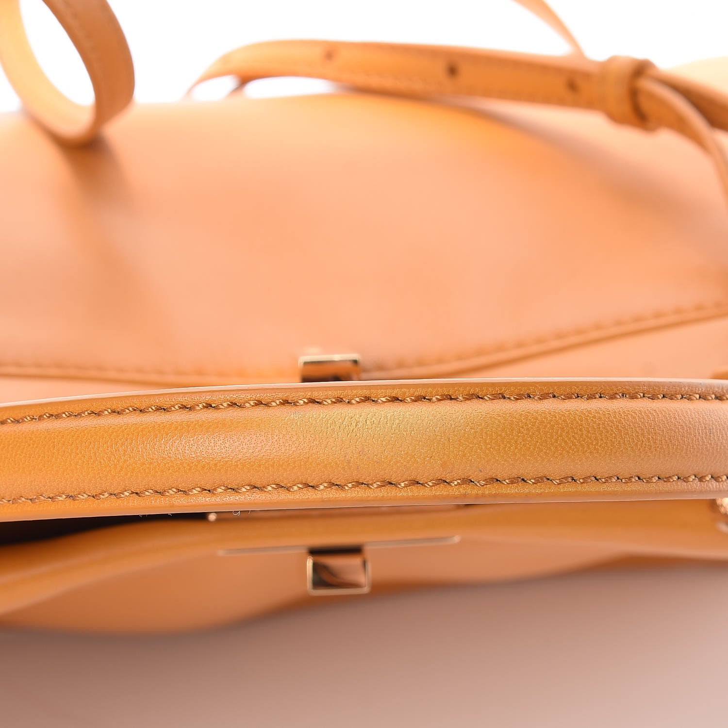 Fendi Nappa Mini Peekaboo Iconic Satchel Giallo Syrup 16 of 16