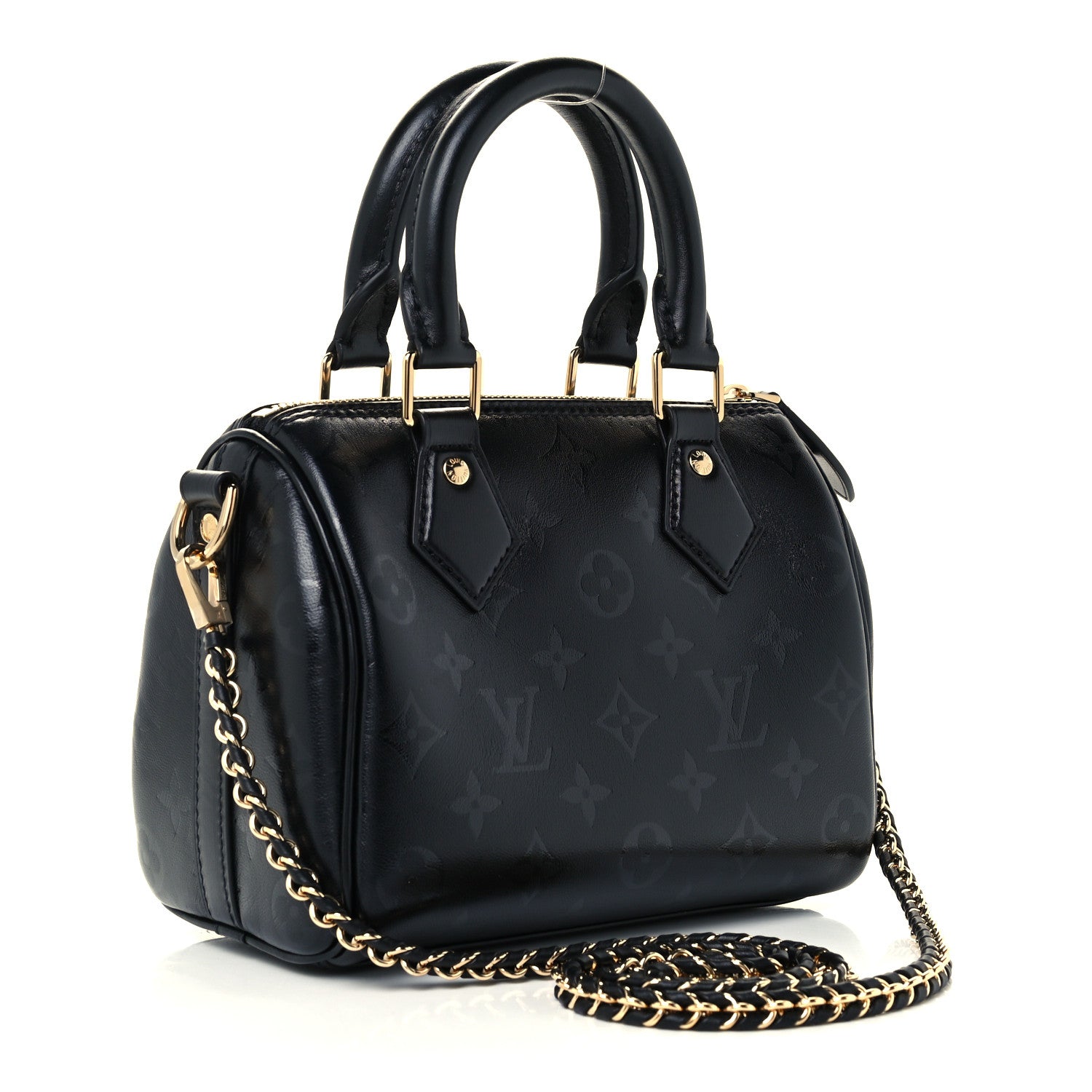 Louis Vuitton Monogram Ink Speedy BB Black 2 of 9