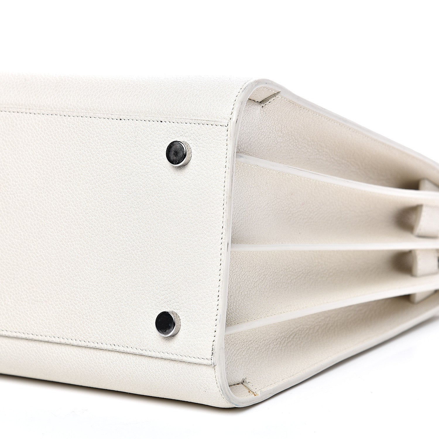 Saint Laurent Grained Calfskin Small Sac De Jour Dove White 9 of 14