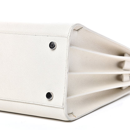 Saint Laurent Grained Calfskin Small Sac De Jour Dove White 9 of 14