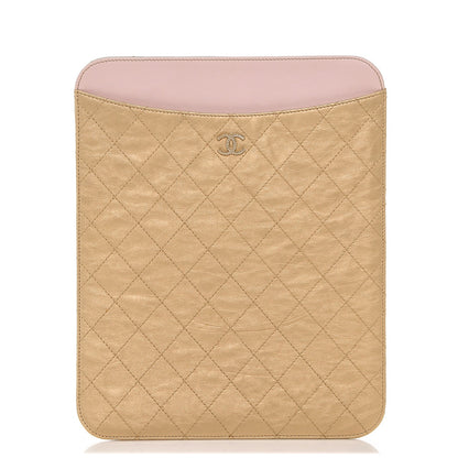 Chanel Metallic Calfskin Brilliant iPad Case Gold 1 of 8