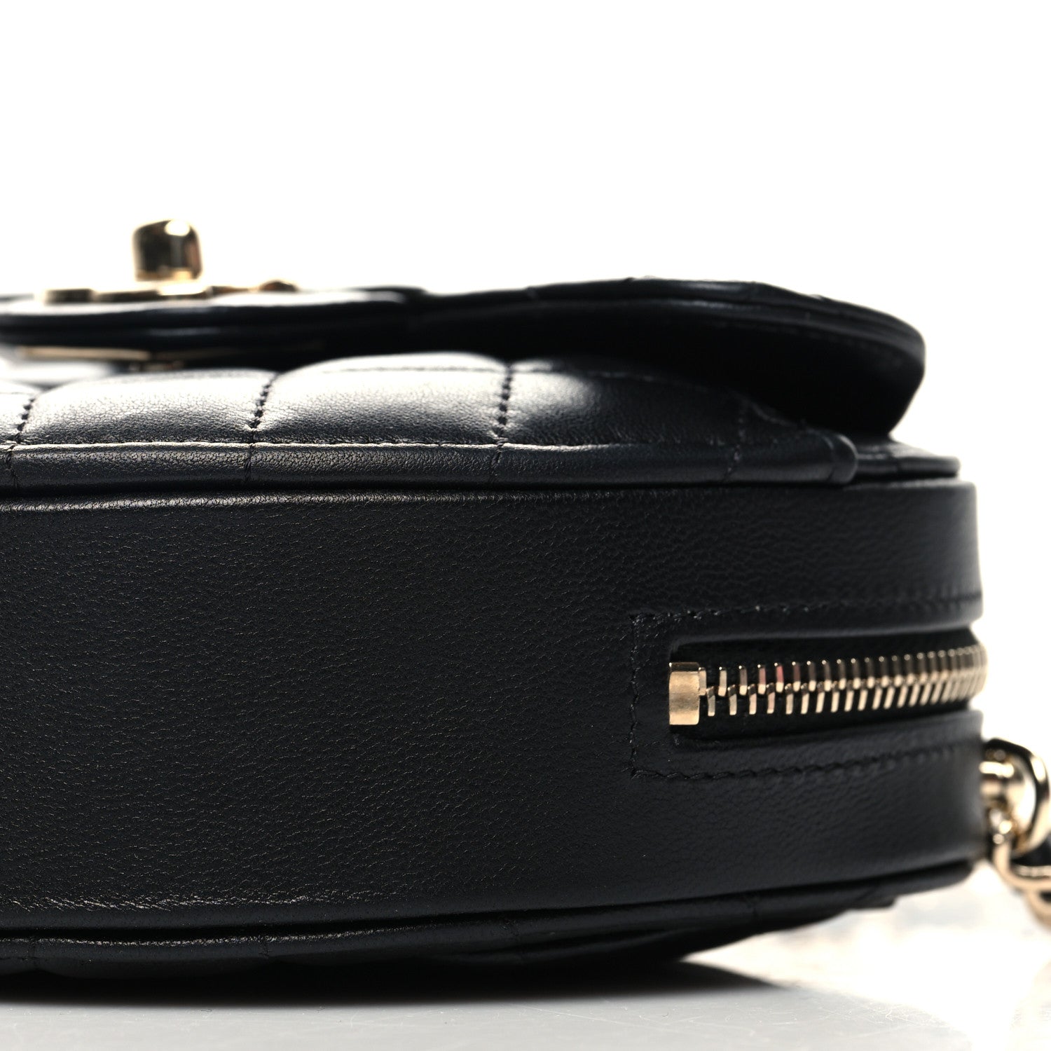 Chanel Lambskin Quilted CC In Love Heart Clutch With Chain Black 10 of 11