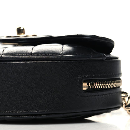 Chanel Lambskin Quilted CC In Love Heart Clutch With Chain Black 10 of 11