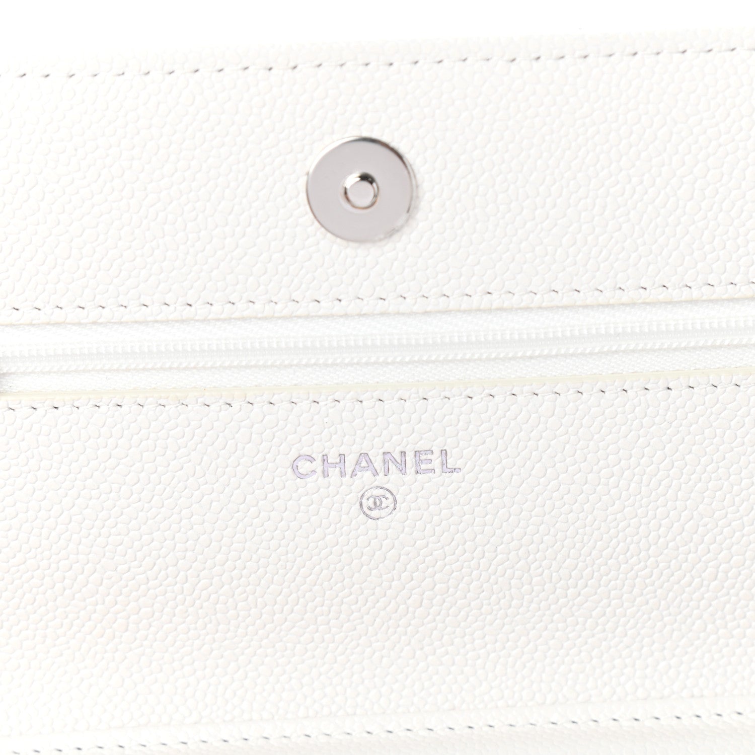 Chanel Caviar Quilted Wallet On Chain WOC White 6 of 11