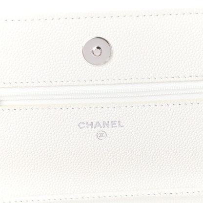 Chanel Caviar Quilted Wallet On Chain WOC White 6 of 11