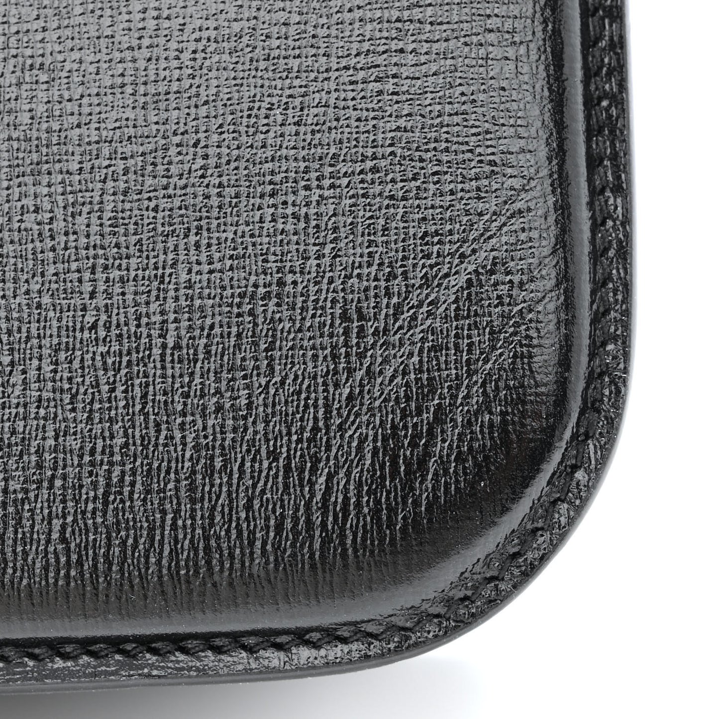 Calfskin Stripe Embossed Small Gossip Bag Black