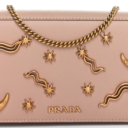 Prada City Calfskin Cahier Astrology Chain Wallet Cipria 7 of 9
