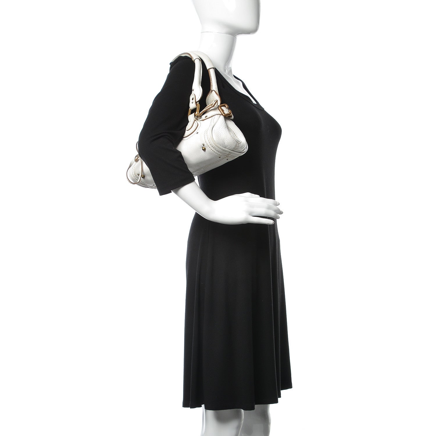 Chloe Calfskin Small Paddington Satchel White 2 of 18