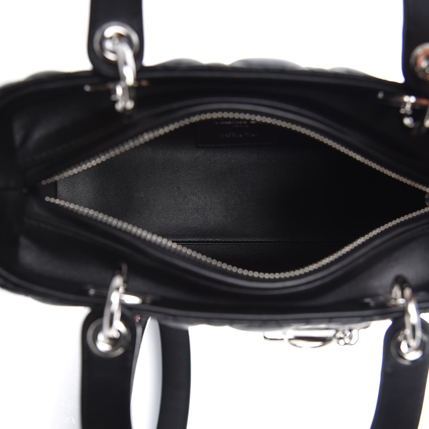 Christian Dior Lambskin Cannage Medium Lady Dior Crystal Strap Black 5 of 7