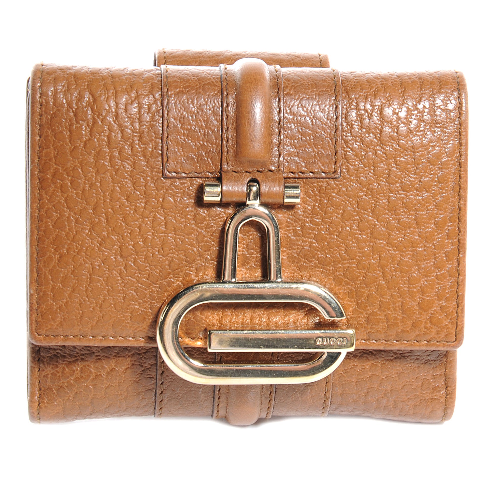Gucci Leather French Junco Wallet Light Brown 1 of 8