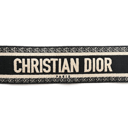 Christian Dior Canvas Embroidered Shoulder Strap Black 3 of 4