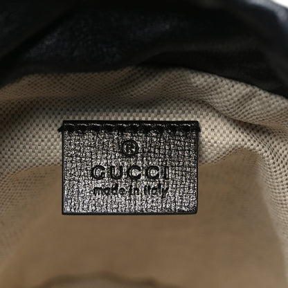 Gucci Azalea Sakai Calfskin Small Horsebit 1955 Drawstring Bucket Bag Black 6 of 10