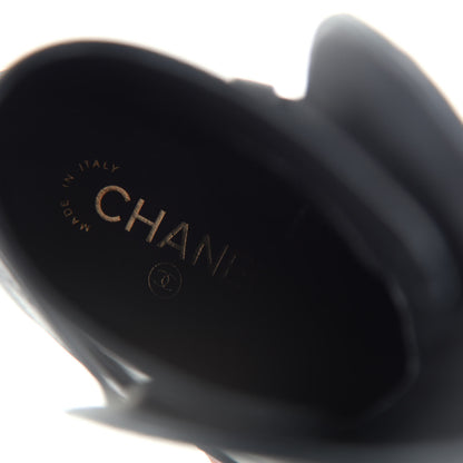 Chanel Calfskin Quilted CC Boots 36.5 Black 8 of 10