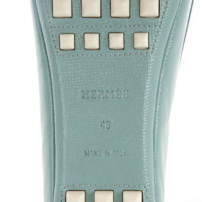 Hermes Patent Epsom Liberty Ballerina Flats 40 Ciel 7 of 9