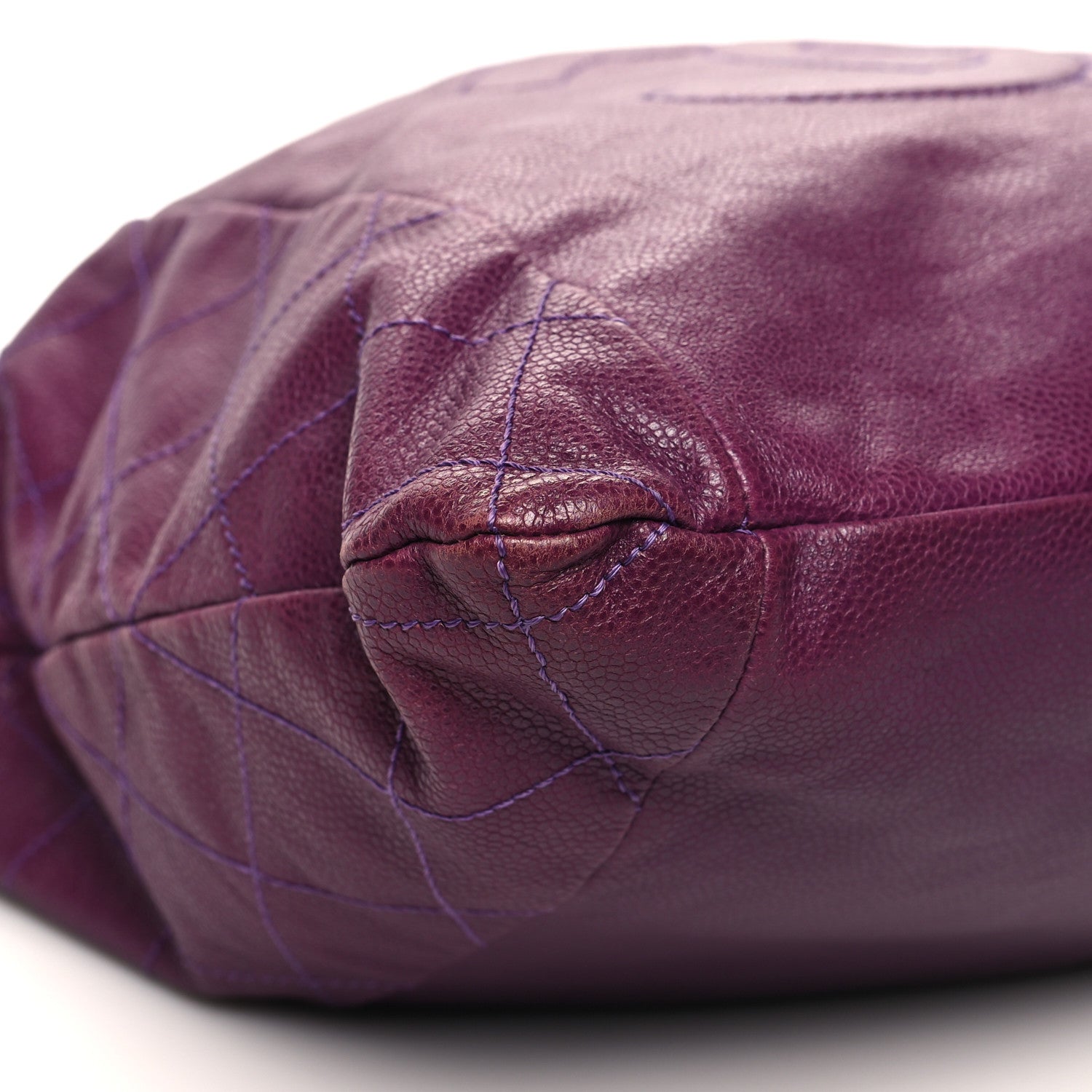 Chanel Caviar 31 Drawstring Tote Purple 9 of 10