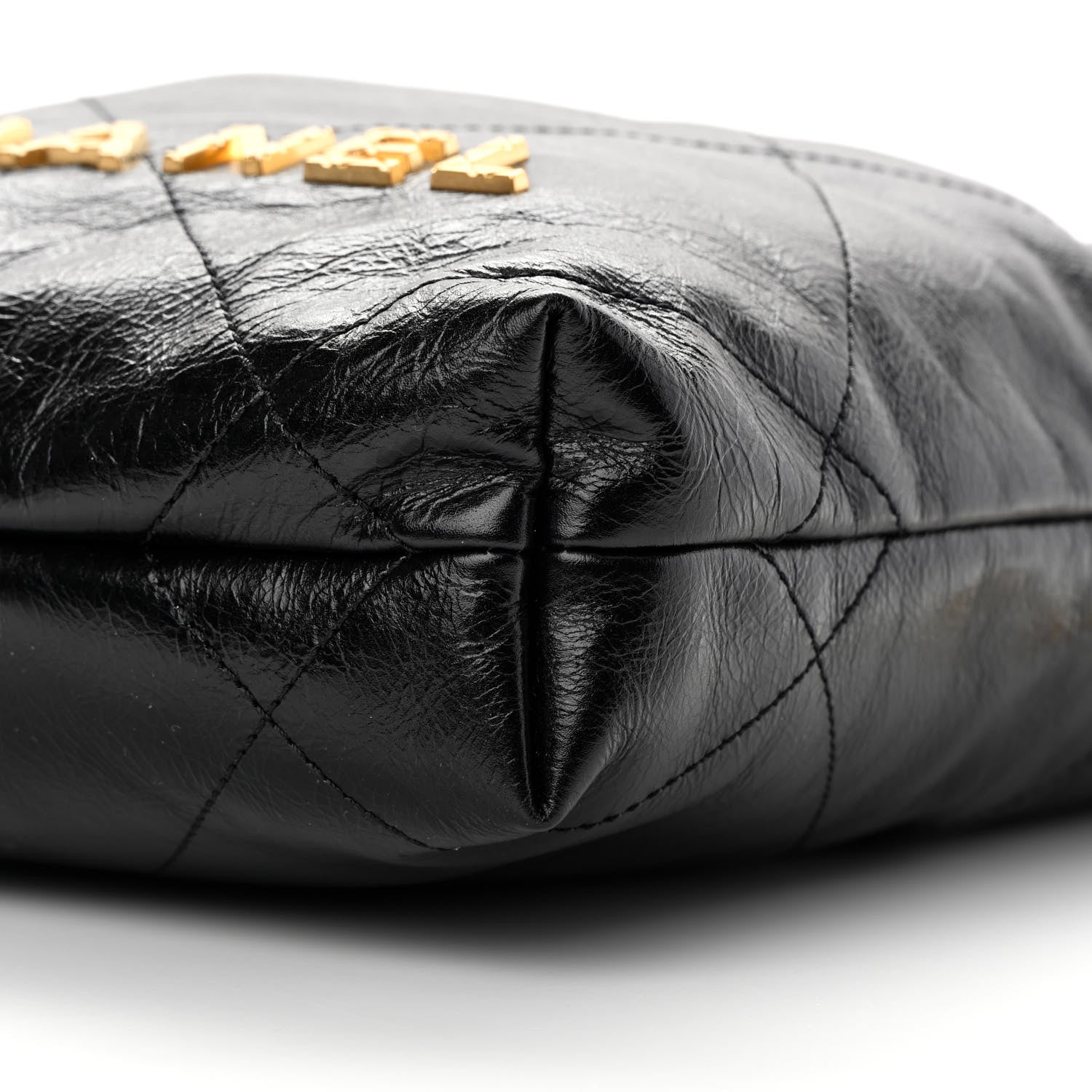 Chanel Shiny Crumpled Calfskin Quilted Pearl Mini Chanel 22 Black 10 of 11