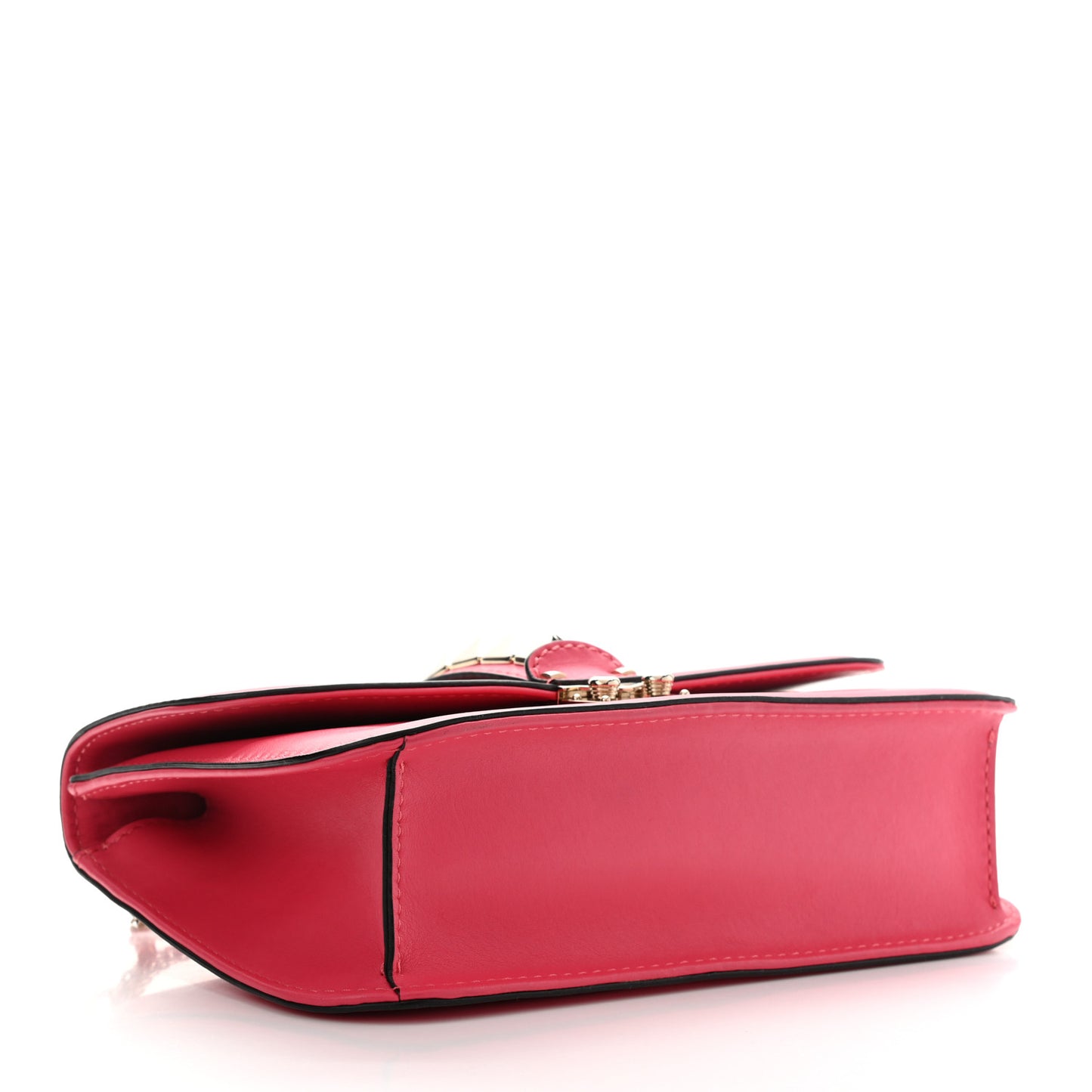 Vitello Medium Glam Lock Rockstud Flap Deep Rose