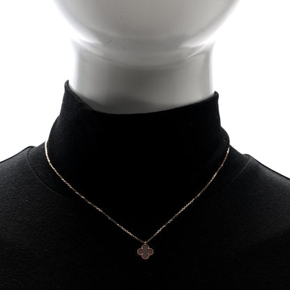Van Cleef & Arpels 18K Rose Gold Carnelian Sweet Alhambra Pendant Necklace 2 of 4