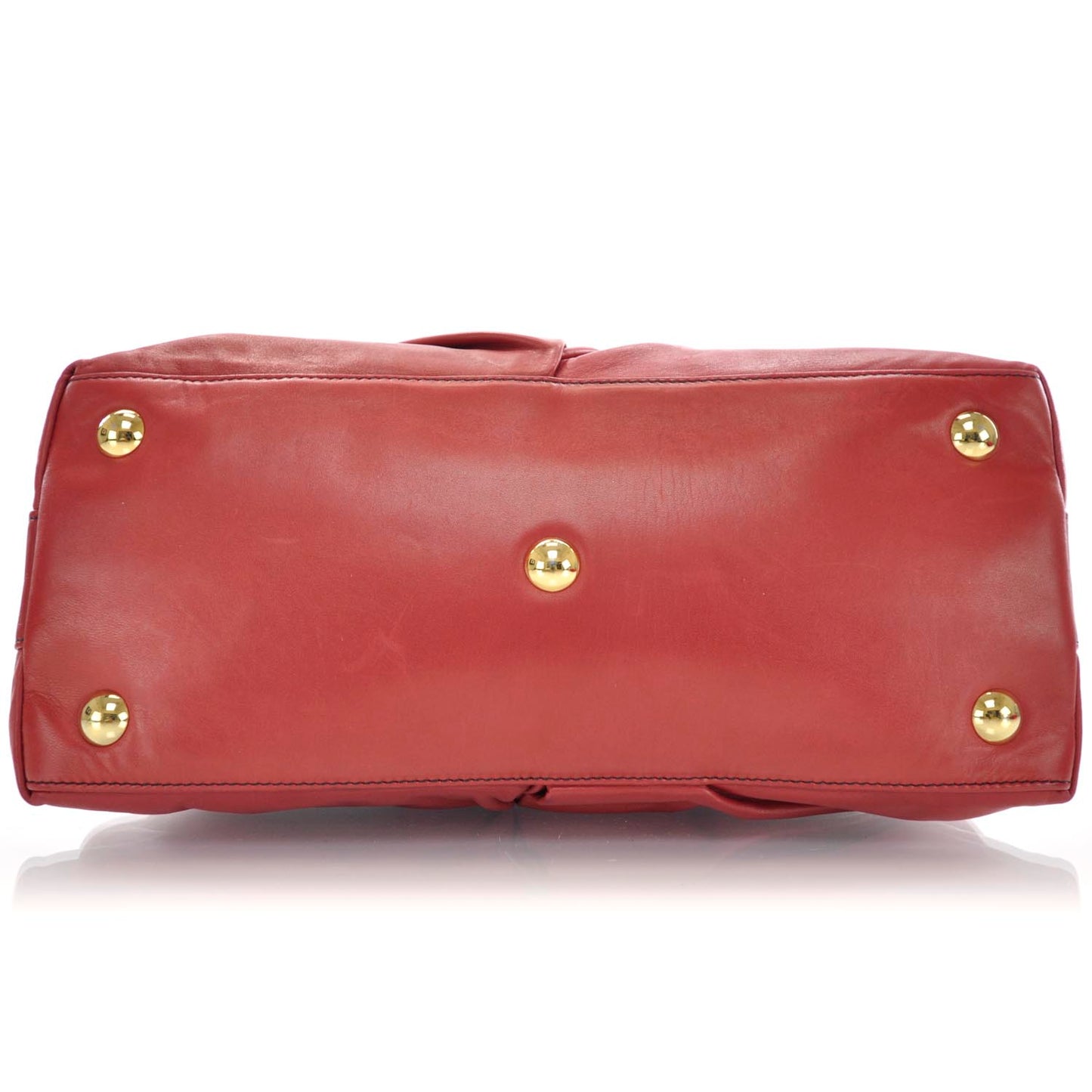 Woven Leather Couture Bag Red