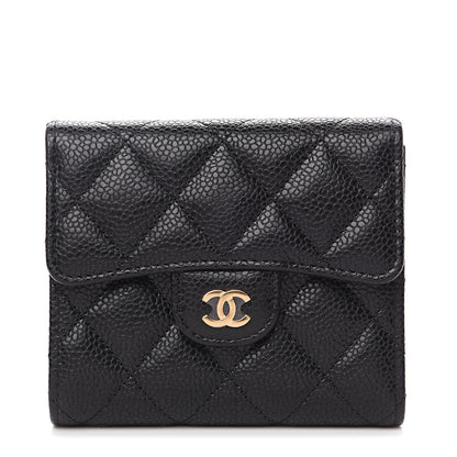 Chanel Caviar Quilted Compact Flap Wallet Black 1 of 8