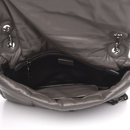 Prada Nappa Bomber Sound Chain Flap Shoulder Bag Ardesia 5 of 9