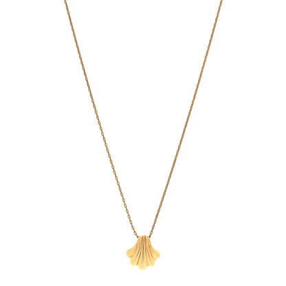 Christian Dior Metal Shell Necklace Gold 1 of 6