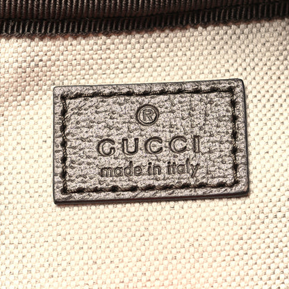 Gucci GG Supreme Monogram Medium Ophidia Double Buckle Backpack Beige Ebony Neon Orange 6 of 10