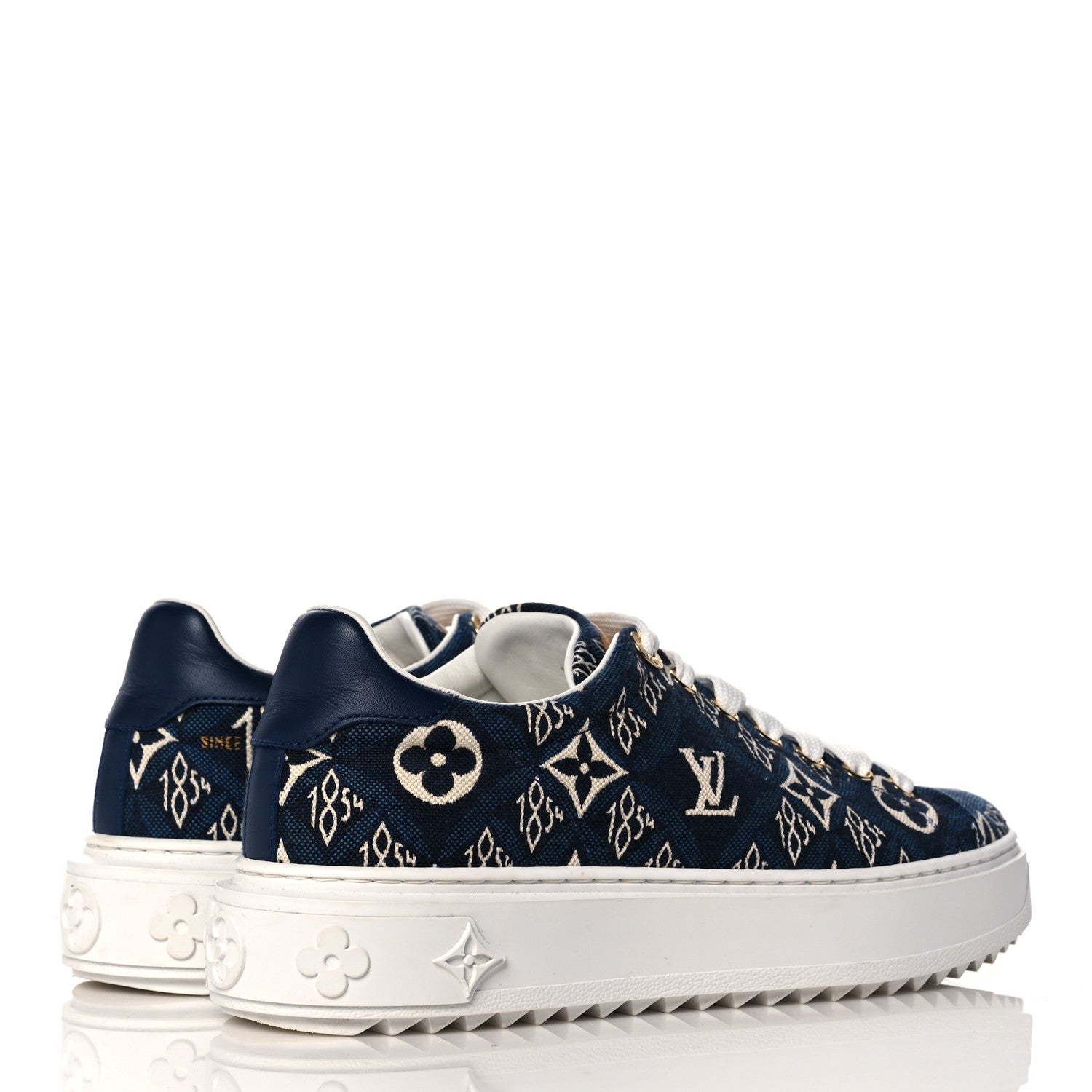 Louis Vuitton Jacquard Since 1854 Time Out Sneakers 35.5 Blue 4 of 7