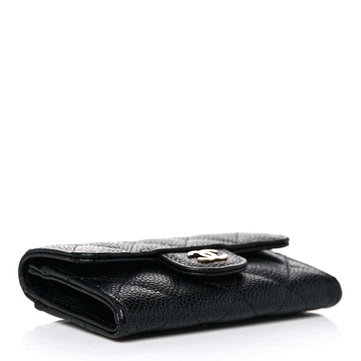Chanel Caviar Quilted Flap Card Holder Wallet Black 4 of 9