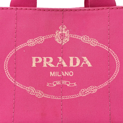 Prada Canapa Small Logo Tote Fuxia 9 of 13