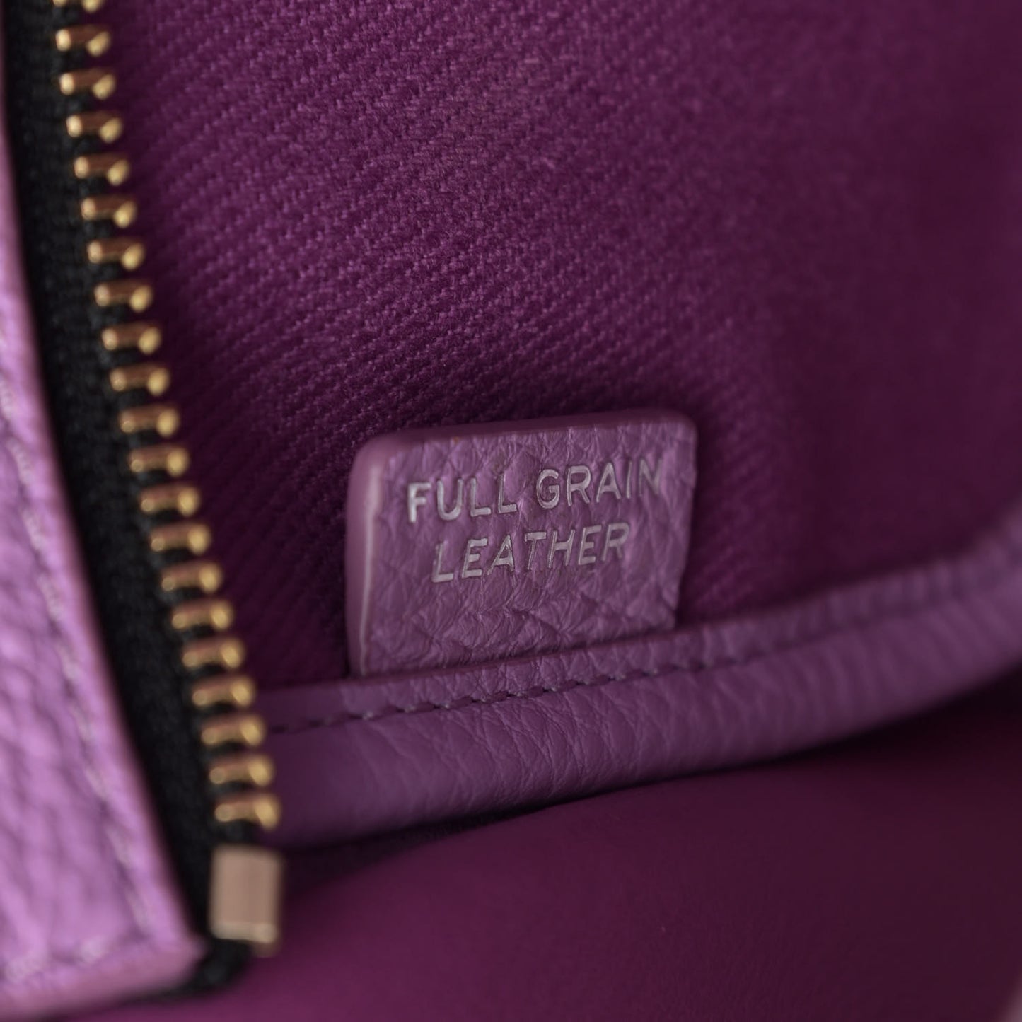 Grained Calfskin Small The Tote Bag Regal Orchid
