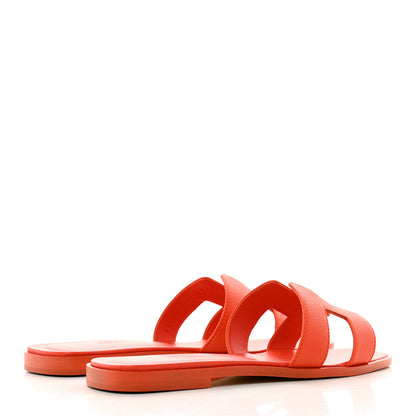 Hermes Epsom Oran Sandals 37.5 Orange Poppy 4 of 8