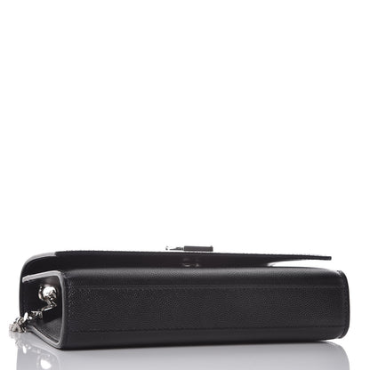 Saint Laurent Grain De Poudre Small Monogram Kate Satchel Black 4 of 8