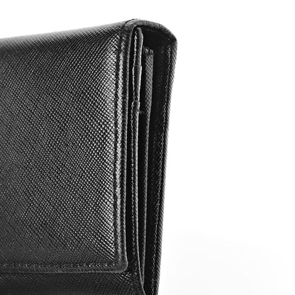 Prada Saffiano Continental Flap Wallet Black 9 of 14