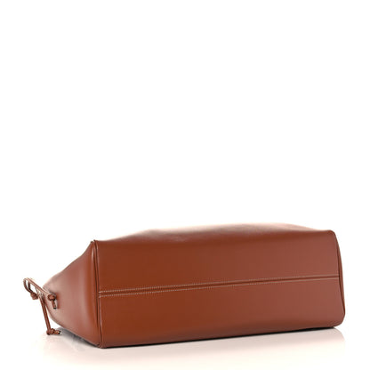 Celine Smooth Calfskin Cuir Triomphe Cabas Drawstring Tan 3 of 8