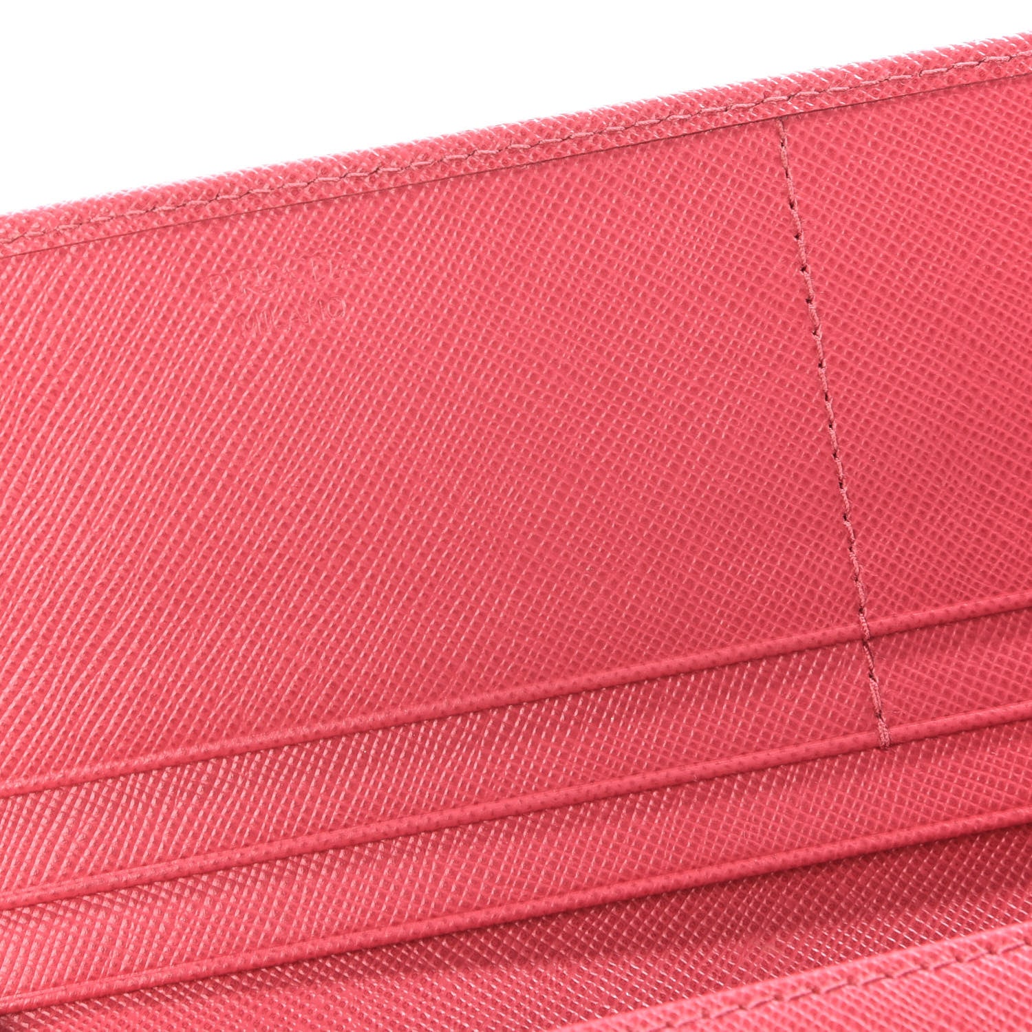 Prada Saffiano Metal Continental Flap Wallet Peonia 9 of 11