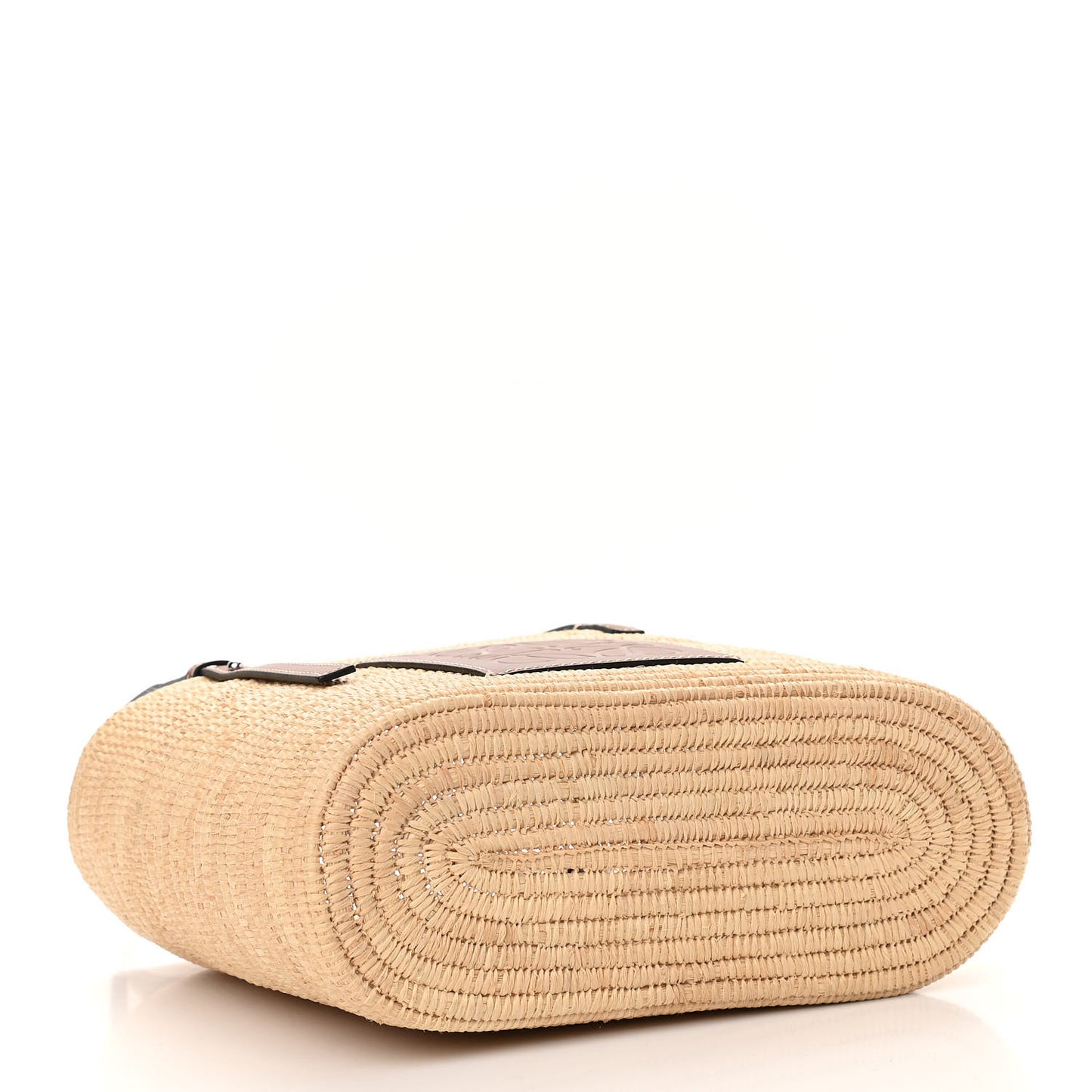 Raffia Small Square Basket Tote Bag Natural Tan