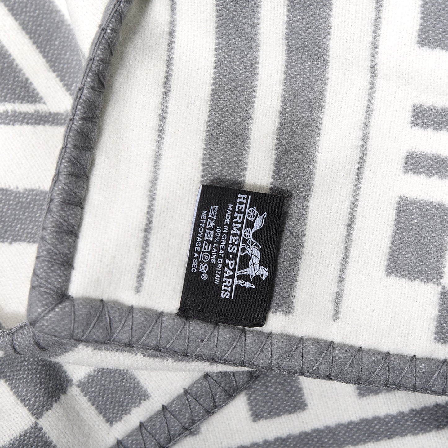 Wool Sangles en Zig Zag Blanket Gris