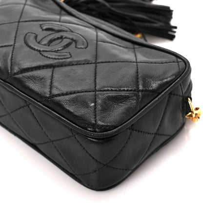 Chanel Lambskin Quilted Tassel Camera Case Black 11 of 11